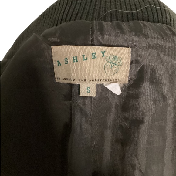 Ashley By 26 International Small Dark Green 1/2 Sleeve Cropped Utility Jacket - Picture 7 of 8